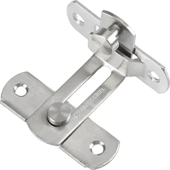 Nábytkové kování Nerezová dveřní,okenní petlice rohová 70mm (PER70)