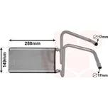 Výměník tepla, vnitřní vytápění VAN WEZEL 53006714