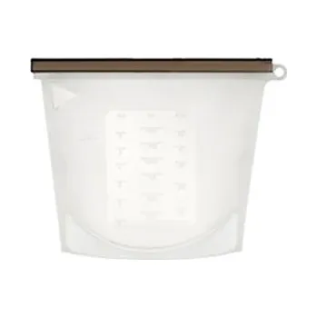 Dóza na potraviny Uzavíratelný sáček | silikonový obal na potraviny - Béžový,0,5 l