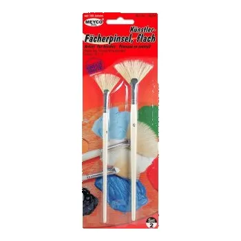 Umělecký štětec Sada vějířovitých syntetických štětců 2 ks