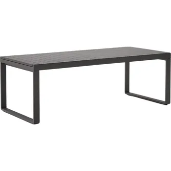 Zahradní stůl Černý hliníkový zahradní rozkládací stůl Kave Home Galdana 220 / 340 x 100,5 cm