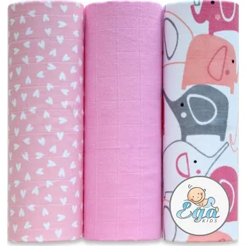 látková plena Plena mušelínová - 3 ks - sloník