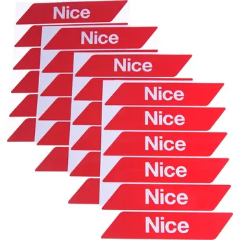 Pohon brány Nice WA10 reflexní nálepka červená na ramena závor