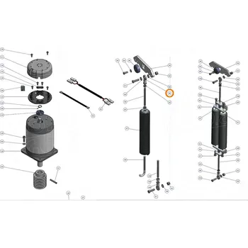 Pohon brány Nice PMCTSD14.4630 kulový kloub se závitem M14 M7BAR, LBAR