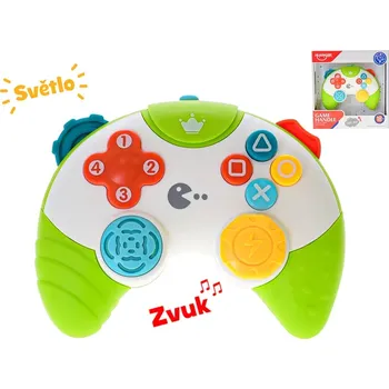 Hračka pro nejmenší Hrací ovladač 15cm na baterie se světlem a zvuky 18m+ v krabičce