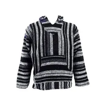 Pánská mikina Mexická unisex mikina Baja Jerga černo-bílá