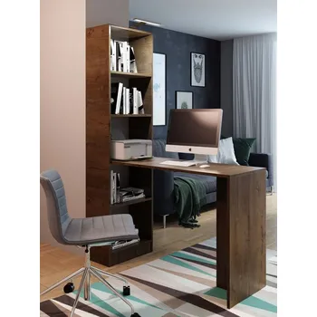 Nábytek PC stolek Kylie B1, Osvětlení: osvětlení LED, Barva: jasan tmavý MIRJAN 5903211100772