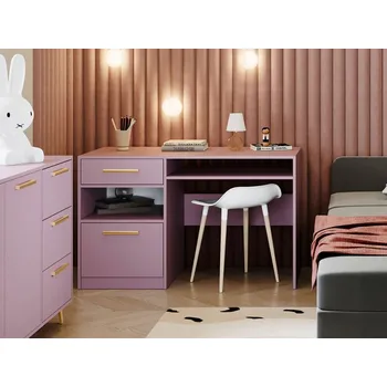 Psací stůl pro mládež Lily II, Barva: švestka / švestka + zlatá MIRJAN 5903211066139