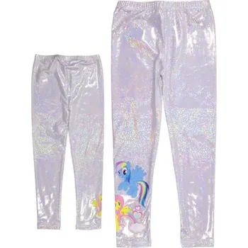 LEGÍNY MY LITTLE PONY holografické (stříbrné) Velikost: 116
