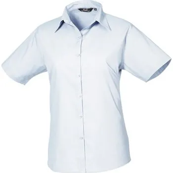 Dámská košile Premier Workwear Dámská košile s krátkým rukávem PR302 Light Blue -ca. Pantone 2708 48 (3XL/20)