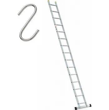 FISTAR Profesionální hliníkový žebřík, 1x 15 příček