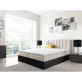 Postel Kontinentální postel Figo, Rozměr postele: 120 x 200 cm, Barva:: ekokůže Soft 011 (černá) + Ikar 1 MIRJAN 5902928420593