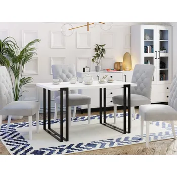 Nábytek Rozkládací stůl Fowiq, Barva: černá / arktická bílá MIRJAN 5903211254857