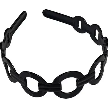 Čelenka Plastová čelenka černá lesklá - spojená kolečka