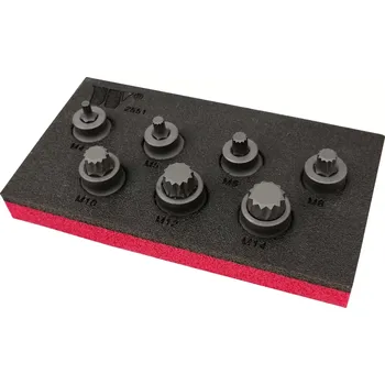 Gola hlavice Hlavice zástrčné 3/8" XZN, M4-M14, extra krátké, sada 7 dílů, Welzh (Welzh Werkzeug)