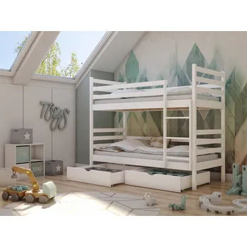 Postel Patrová postel Aero, Rozměr postele: 90x200, Barva: bílá MIRJAN 5903211107979