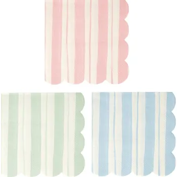 Papírový ubrousek Papírové ubrousky v sadě 16 ks Ticking Stripe – Meri Meri ID_1625730