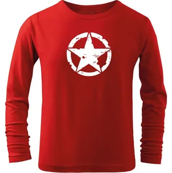 Dívčí oblečení DRAGOWA Dětské dlhé tričko Star, červená