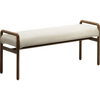 Hnědá dubová lavice Kave Home Macaret 120 cm