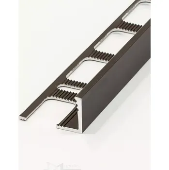 Stavební profil Lišta Havos profil L 9 mm 2,5 m hliník elox bronz (Ukončovací lišta L schodová masiv)