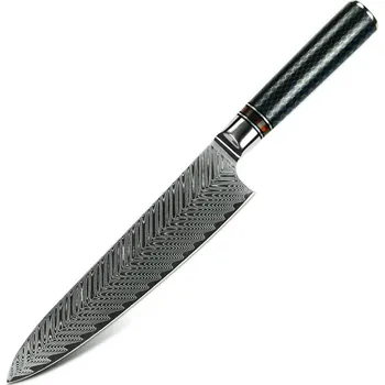 Kuchyňský nůž UG Grill Nůž Chef 20/34cm Damašková ocel 67/černá pryskyřice UG Grill