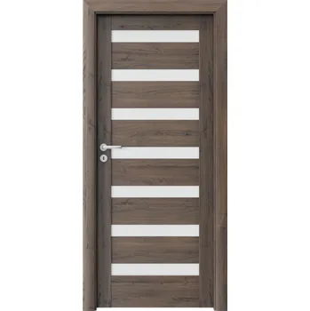 Interiérové dveře Porta Doors Interiérové dveře se zárubněmi Verte Home D7 Dekor: dub šarlatový, Šířka - orientace: 80 cm - pravé