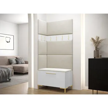 Botník Předsíňová sestava Frunofta IV, Barva: bílá, Barva látek:: Manila 02 MIRJAN 5903211159596