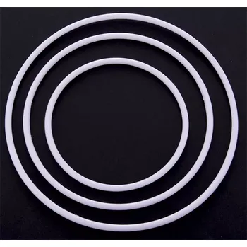 Lapač snů Plastový kruh na lapač snů - bílý - průměr 14,5 cm