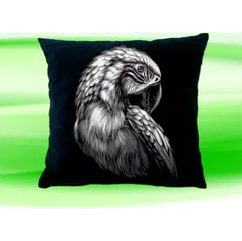 Dekorativní polštářek Polštářek s papouškem (40x40 cm papoušek ARA KAKADU)