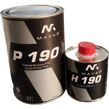 Autolak MAVAR Plnič Acryl 2K s tužidlem P190 1L Barva: Šedá