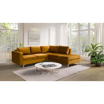 Sedací souprava Rohová sedací souprava Nemezy Velvet, Barva: Tiffany 8, Strana: pravá MIRJAN 5902928137613