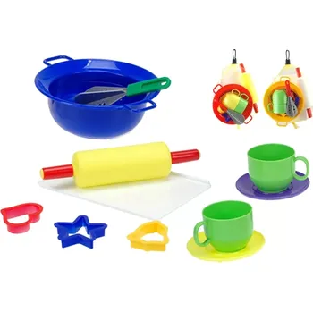 Dětská kuchyňka Mikro Kuchyňský set 11 ks 3 barvy v síťce assort