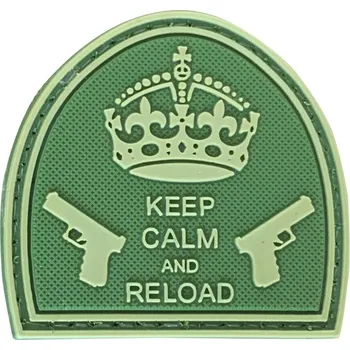 Nášivka WARAGOD Nášivka 3D Keep Calm and Reload olivová 5cm