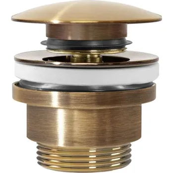 Sifon REA Univerzální umyvadlová výpusť Click-clack - broušené Antique REA-A8110