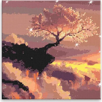 Diamantové malování Diamantové malování - Kouzelná obloha - 40x40 cm, bez dřevěného rámu - CZ výroba