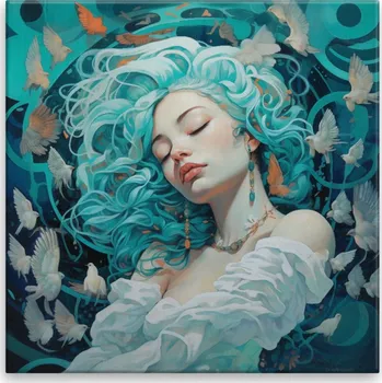 Obraz Obraz na plátně - Holubice ve snu - 40x40 cm - CZ výroba