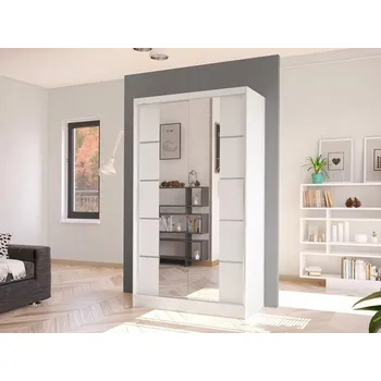 Šatní skříň Skříň se zrcadlem Masero V, Barva: bílá MIRJAN 5903211127830