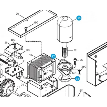Pohon brány CAME 119RIBZ008 motorová jednotka