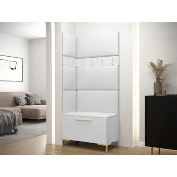 Botník Předsíňová sestava Frunofta IV, Barva: bílá, Barva látek:: ekokůže Soft 017 (bíla) MIRJAN 5903211159640