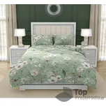 Francouzské bavlněné povlečení DELUX 220x200+2x70x90 MAGNÓLIE zelená