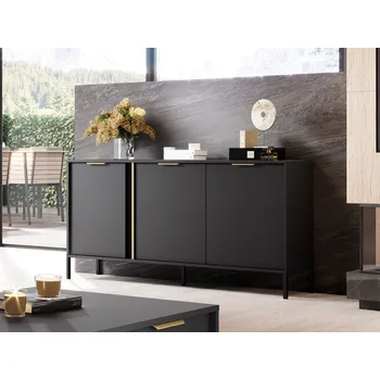 Komoda Komoda Botkov 153 3D, Barva: antracit / antracit + zlatá MIRJAN 5903211252228