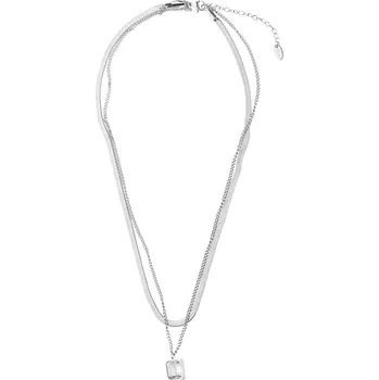 Náhrdelník franco bene Dvojitý diamond náhrdelník - stříbrný | 2157