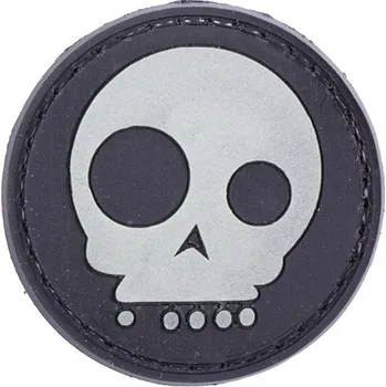 Nášivka WARAGOD Tactical nášivka Funny Skull, čierna, 4cm