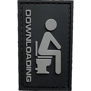 Nášivka WARAGOD Nášivka 3D Downloading Funny černá 3.6x6cm