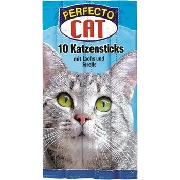 Pamlsek pro kočku Perfecto Cat Jerkys losos+pstruh 10ks