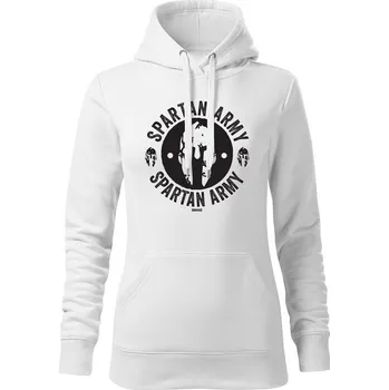 Dámská mikina DRAGOWA dámská mikina s kapucí Archelaos, bílá 320g/m2