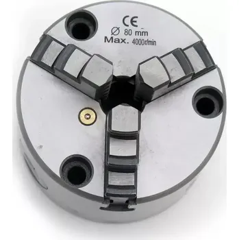 Příslušenstí k soustruhu Samocentrovací soustružnické sklíčidlo K11-80 mm, 3 čelisti, DIN 6350 (TrueTech)