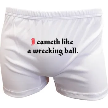 Trenýrky Trenýrky s potiskem I cameth like a wrecking ball medieval design pánské