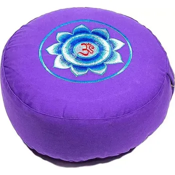 Sedací pytel Meditační polštář se symbolem OHM fialový 33 x 17 cm