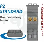 Komínová sestava STANDARD P2, 12 m, 180-90°/180-90°, 2x čistič